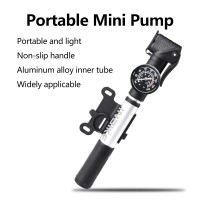 INBIKE Multifunctional Portable Bicycle Mini Bike Hand Air Pump With gauge